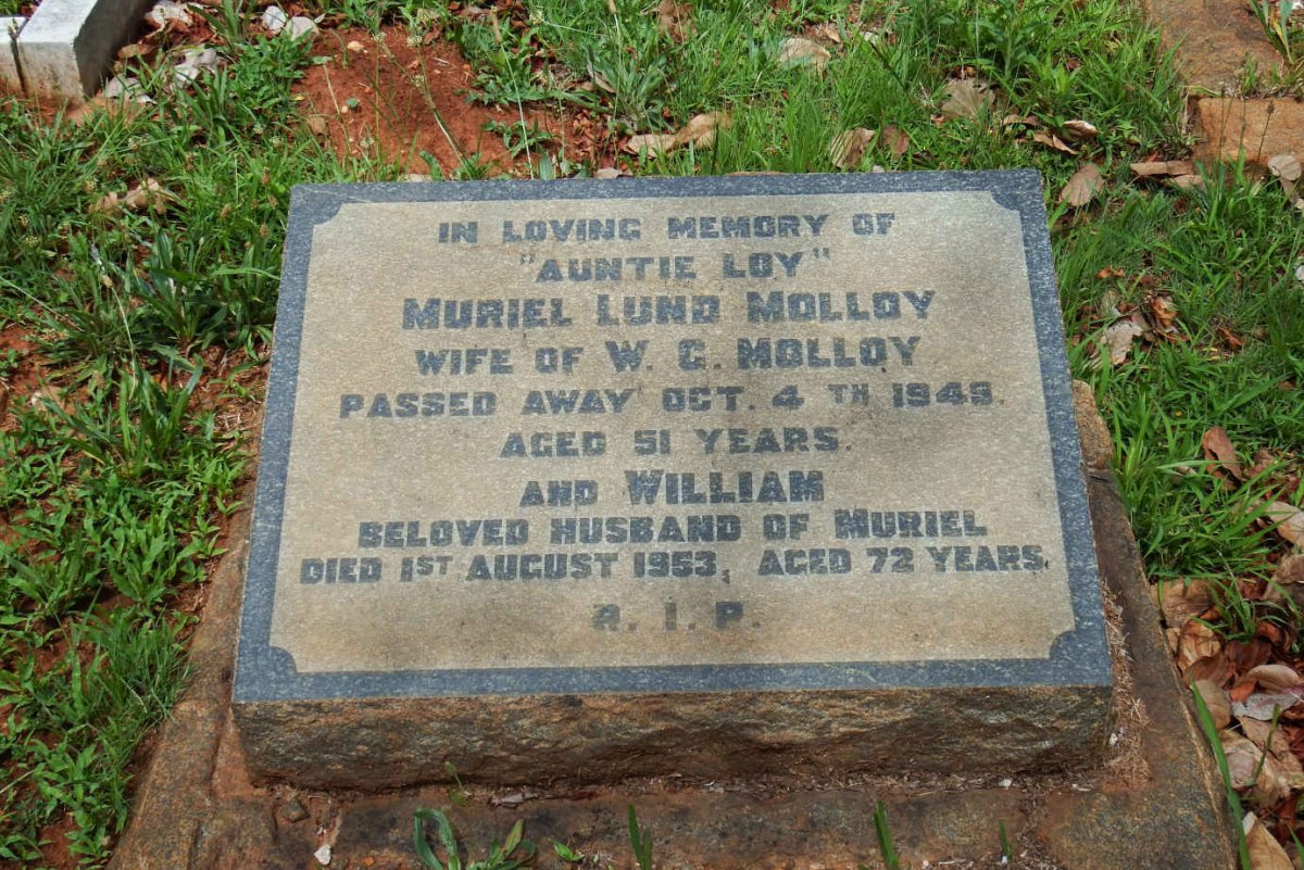 MOLLOY William G. -1953 &amp; Muriel Lund -1949