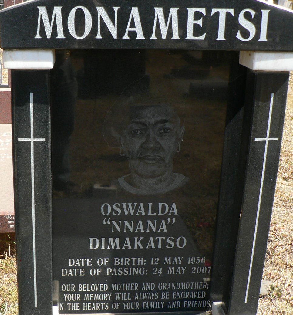MONAMETSI Oswalda Dimakatso 1956-2007