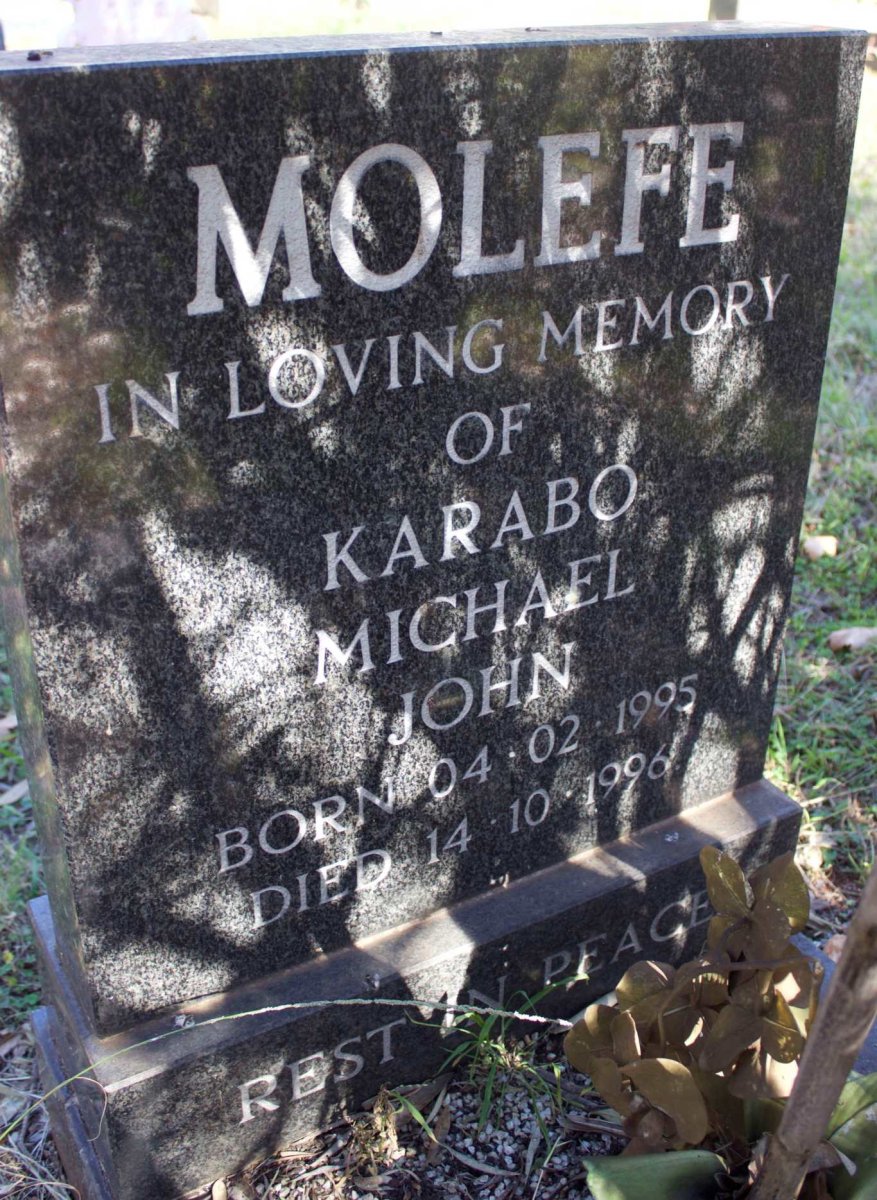 MOLEFE Karabo Michael John 1995-1996