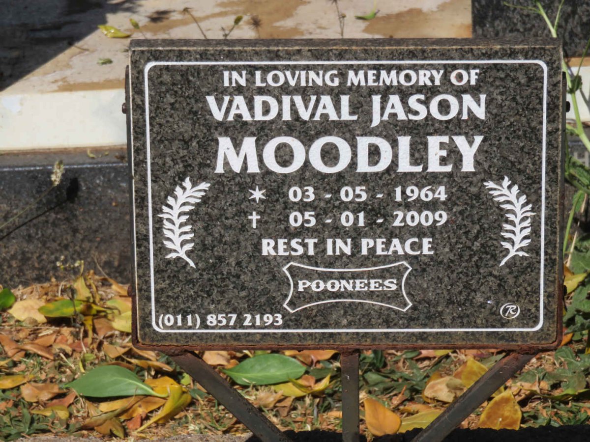 MOODLEY Vadival Jason 1964-2009