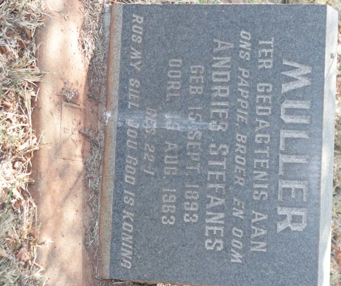 MULLER Andries Stefanes 1893-1963