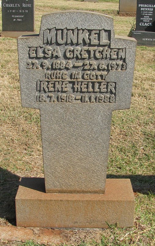 MUNKEL Elsa Gretchen 1884-1973 :: MUNKEL Irene Heller 1918-1988