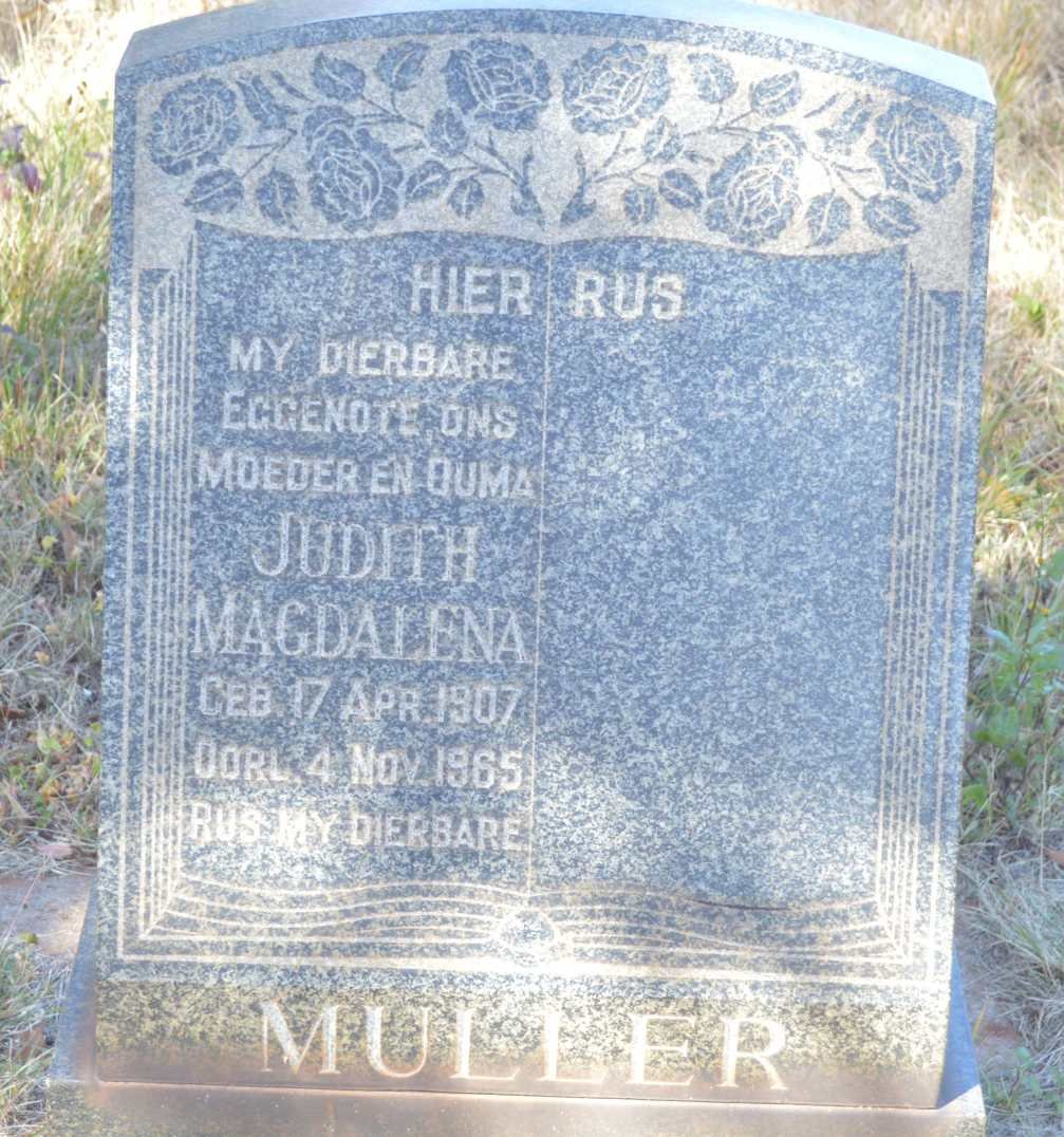MULLER Judith Magdalena 1907-1965