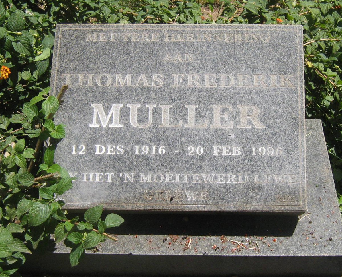 MULLER Thomas Frederik 1916-1996