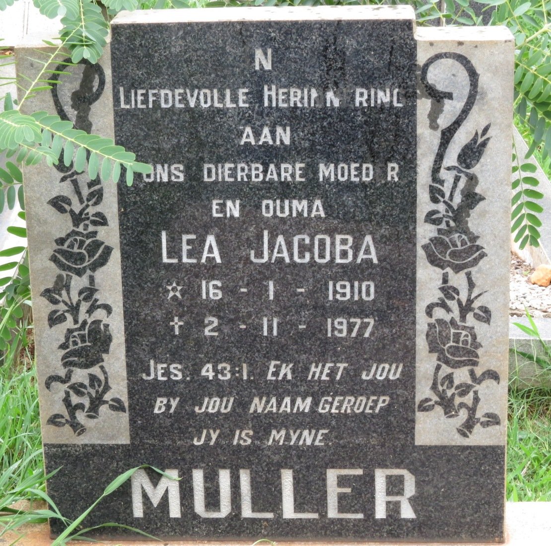 MULLER Lea Jacoba 1910-1977