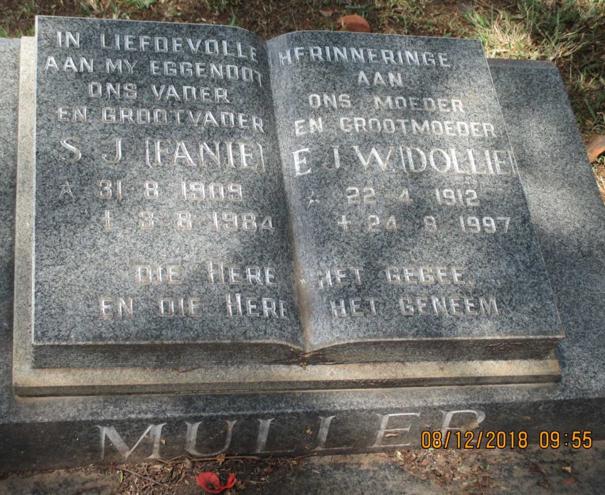 MULLER S.J. 1909-1984 &amp; E.J.W. 1912-1997