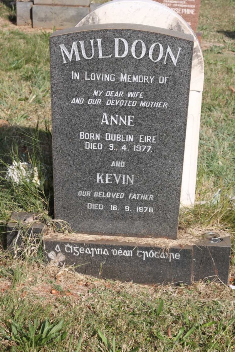 MULDOON Kevin -1978 &amp; Anne -1977