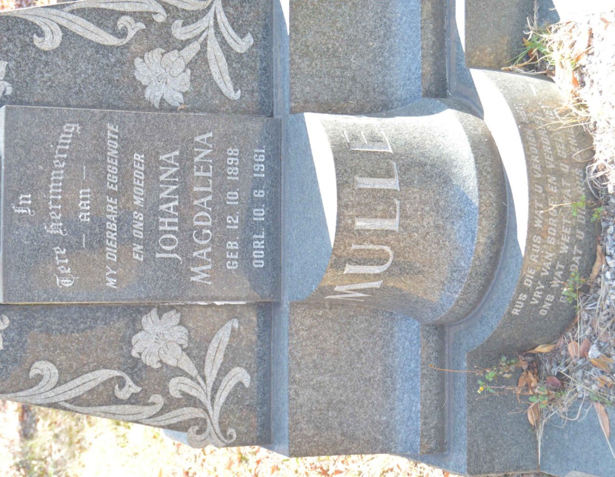 MULLER Johanna Magdalena 1898-1961