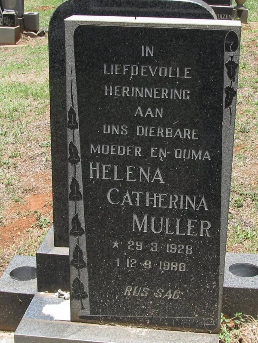 MULLER Helena Catherina 1928-1980