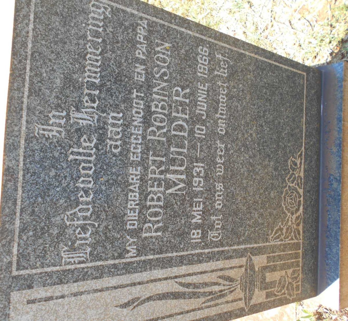 MULDER Robert Robinson 1931-1966