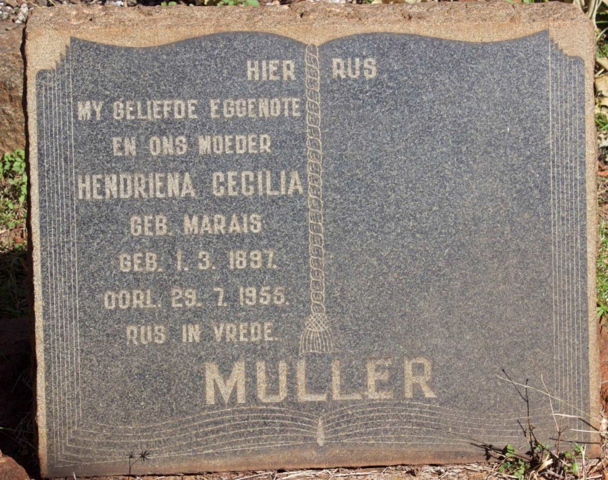 MULLER Hendriena Cecilia nee MARAIS 1897-1955