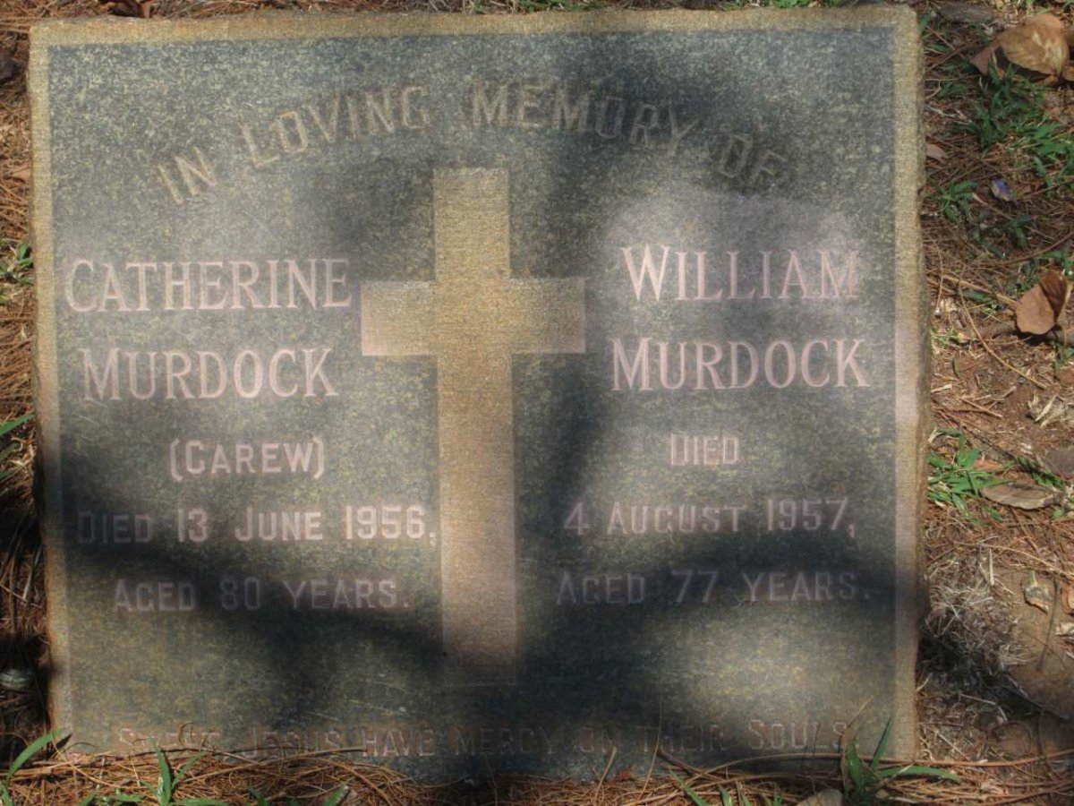 MURDOCK William -1957 &amp; Catherine CAREW -1956