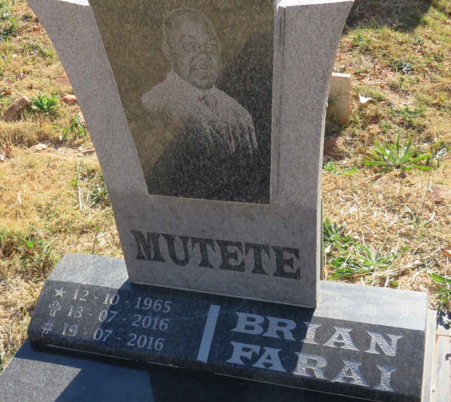 MUTETE Brian Farai 1965-2016