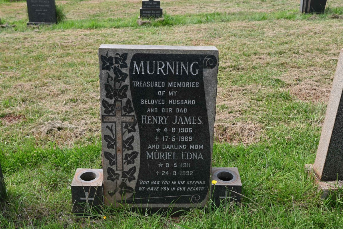 MURNING Henry James 1906-1969 &amp; Muriel Edna 1911-1992
