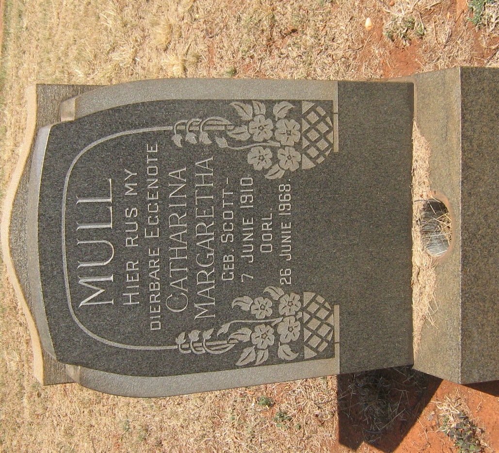 MULL Catharina Margaretha nee SCOTT 1910-1968