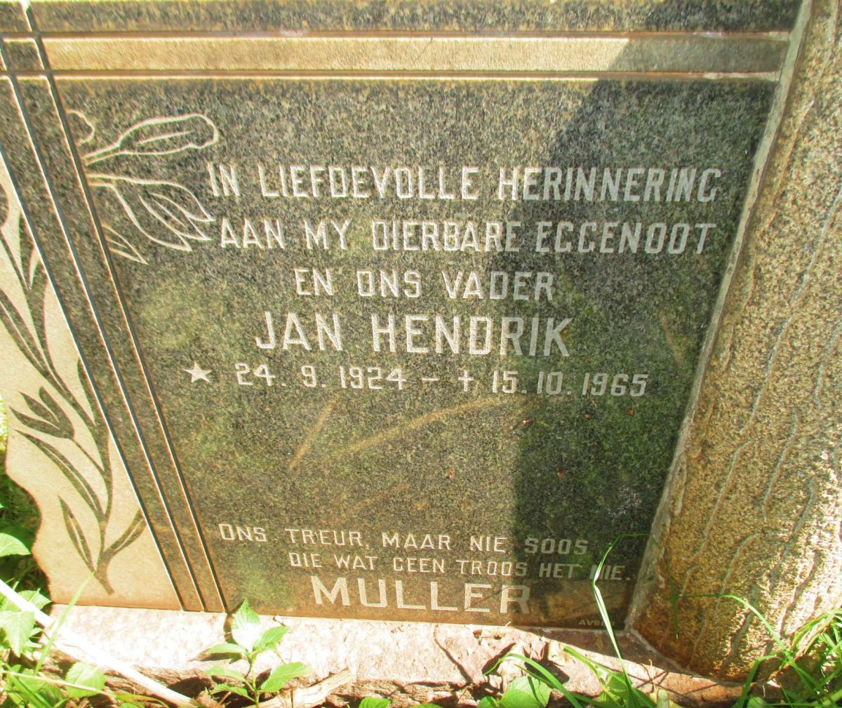 MULLER Jan Hendrik 1924-1965