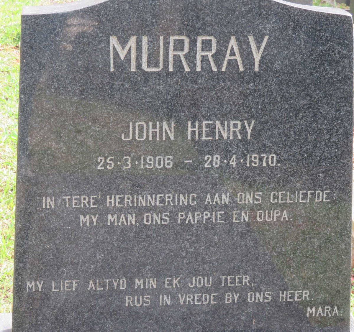 MURRAY John Henry 1906-1970
