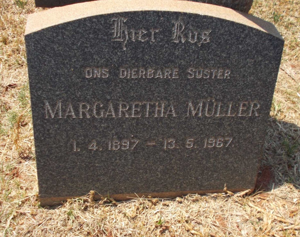 MULLER Margaretha 1897-1967