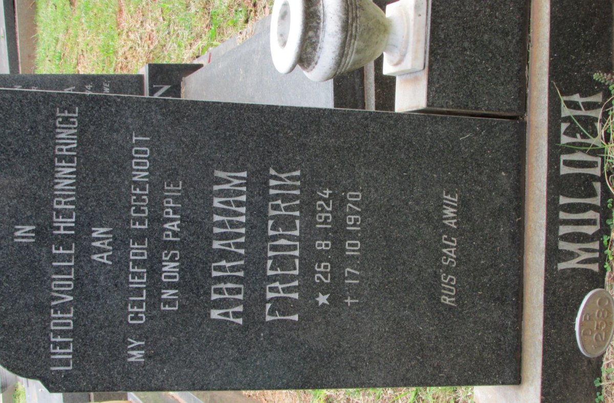 MULDER Abraham Frederik 1924-1970