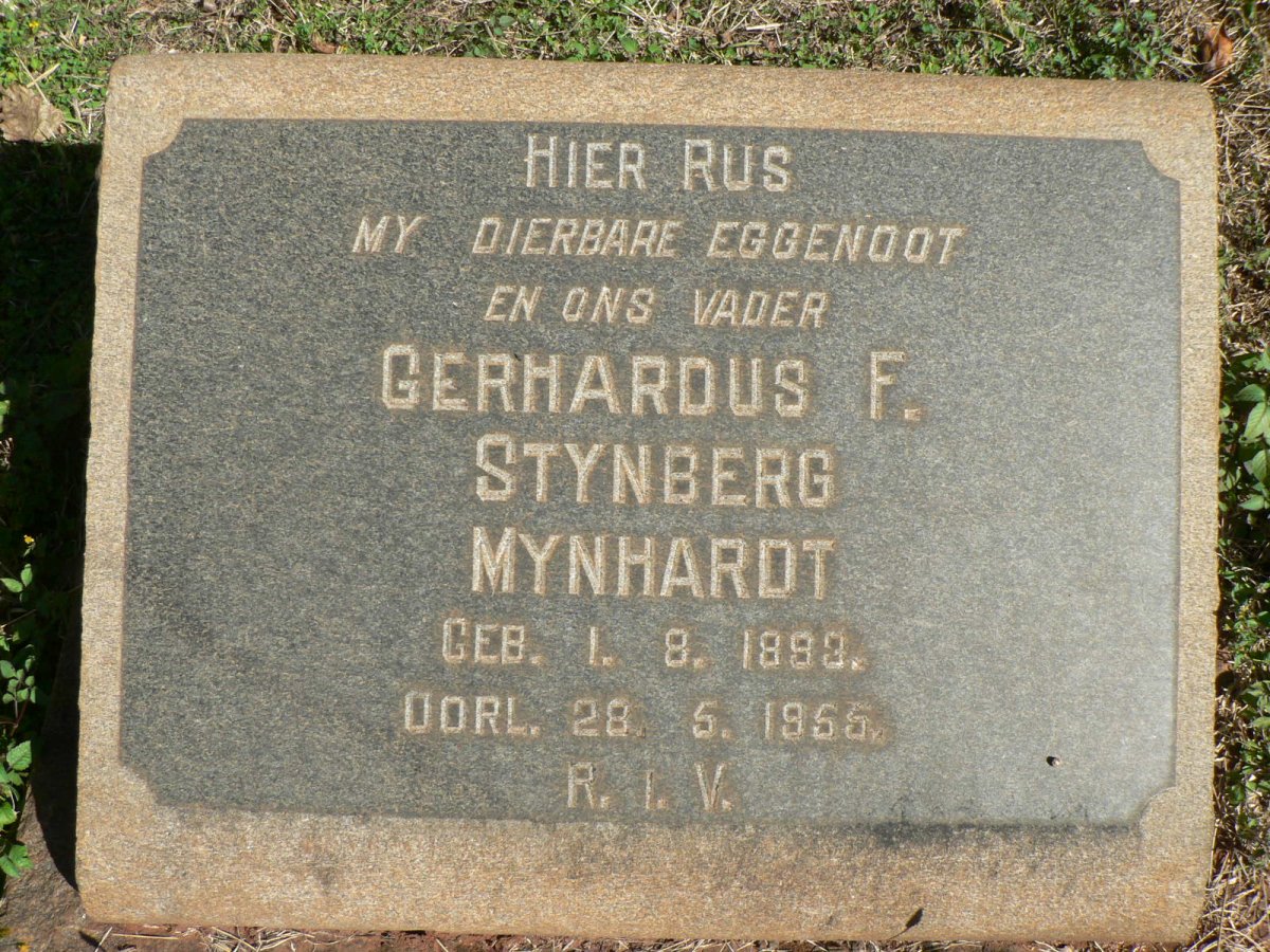 MYNHARDT Gerhardus F. Stynberg 1893-1955