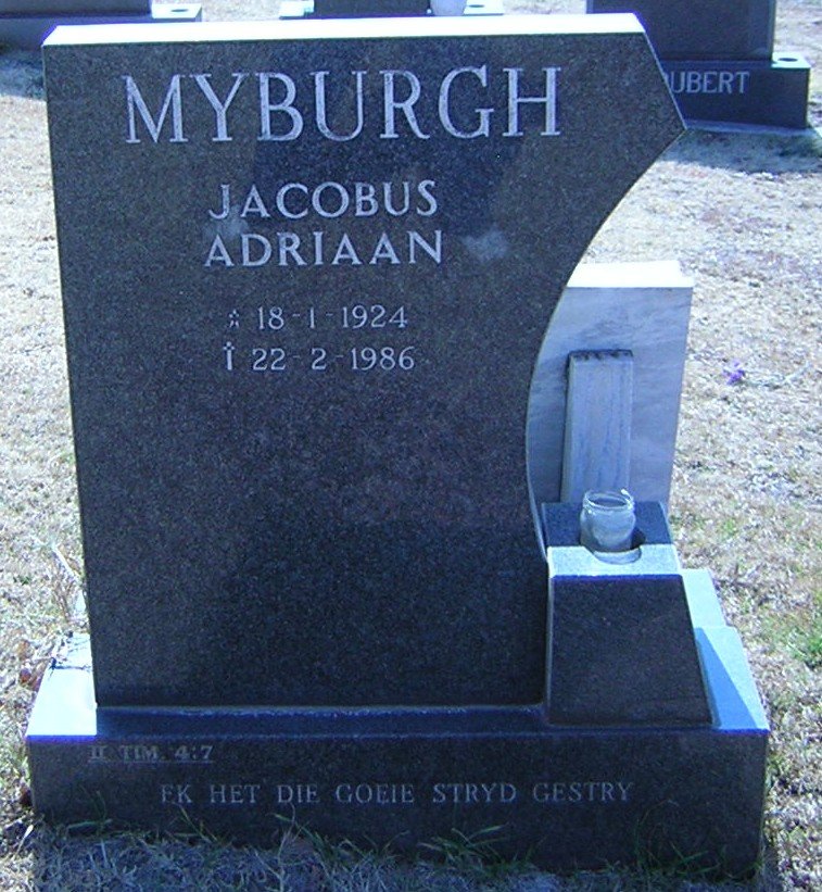 MYBURGH Jacobus Adriaan 1924-1986