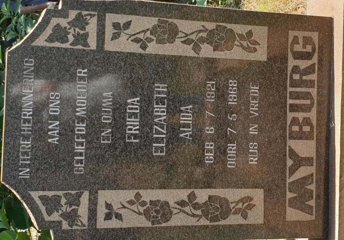 MYBURG Frieda Elizabeth Alida 1921-1968