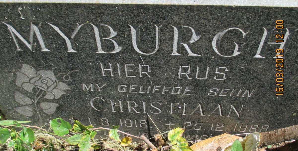 MYBURGH Christiaan 1918-1968