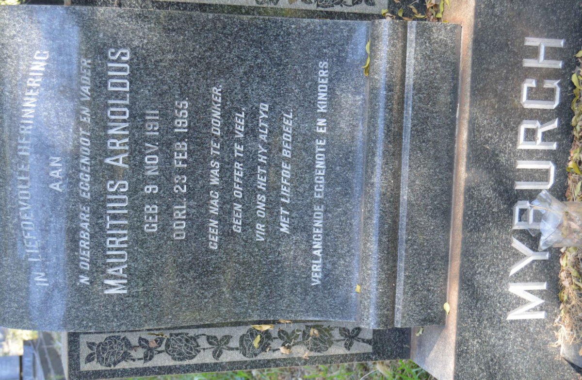 MYBURGH Mauritius Arnoldus 1911-1955