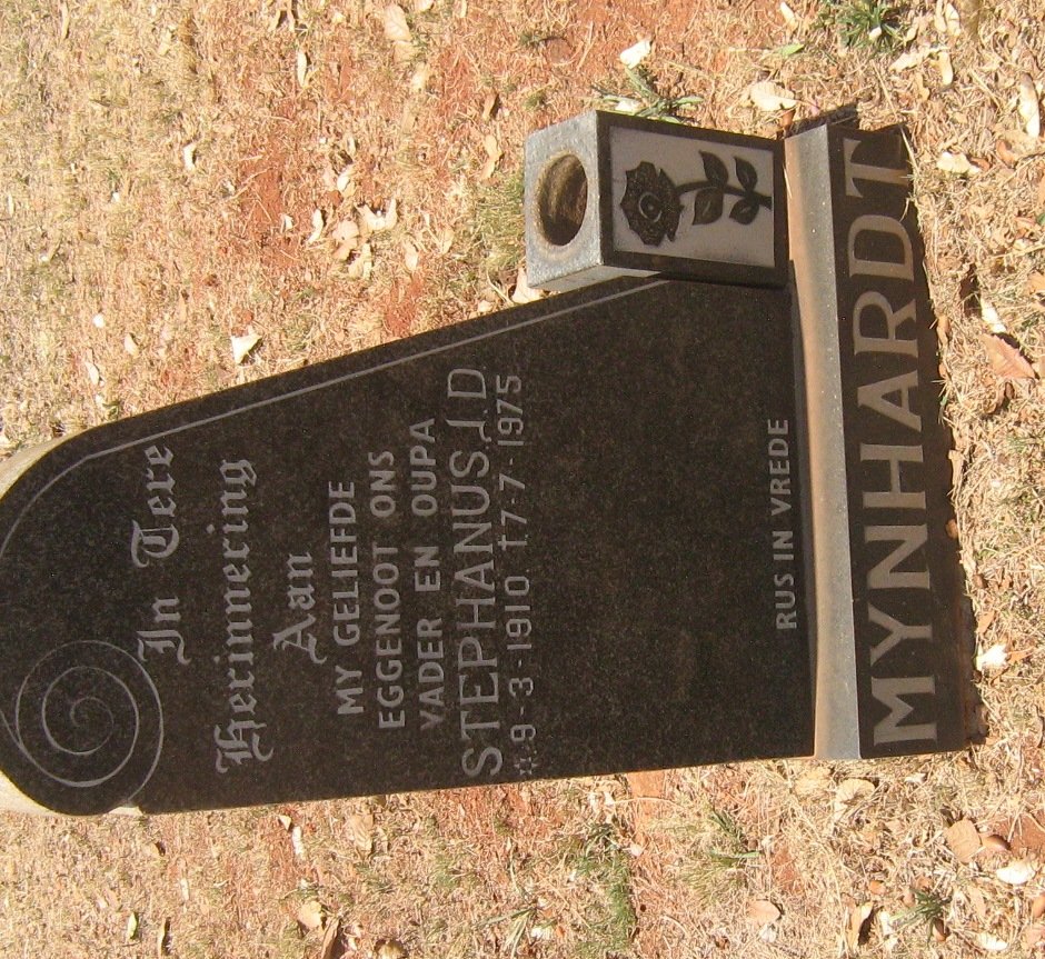 MYNHARDT Stephanus J.D. 1910-1975
