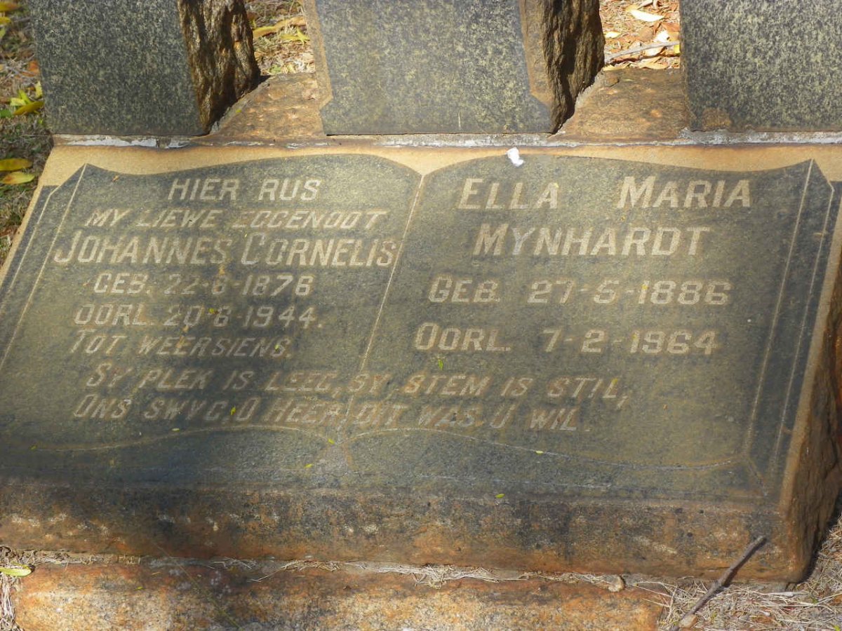 MYNHARDT Johannes Cornelis 1876-1944 &amp; Ella Maria 1886-1964