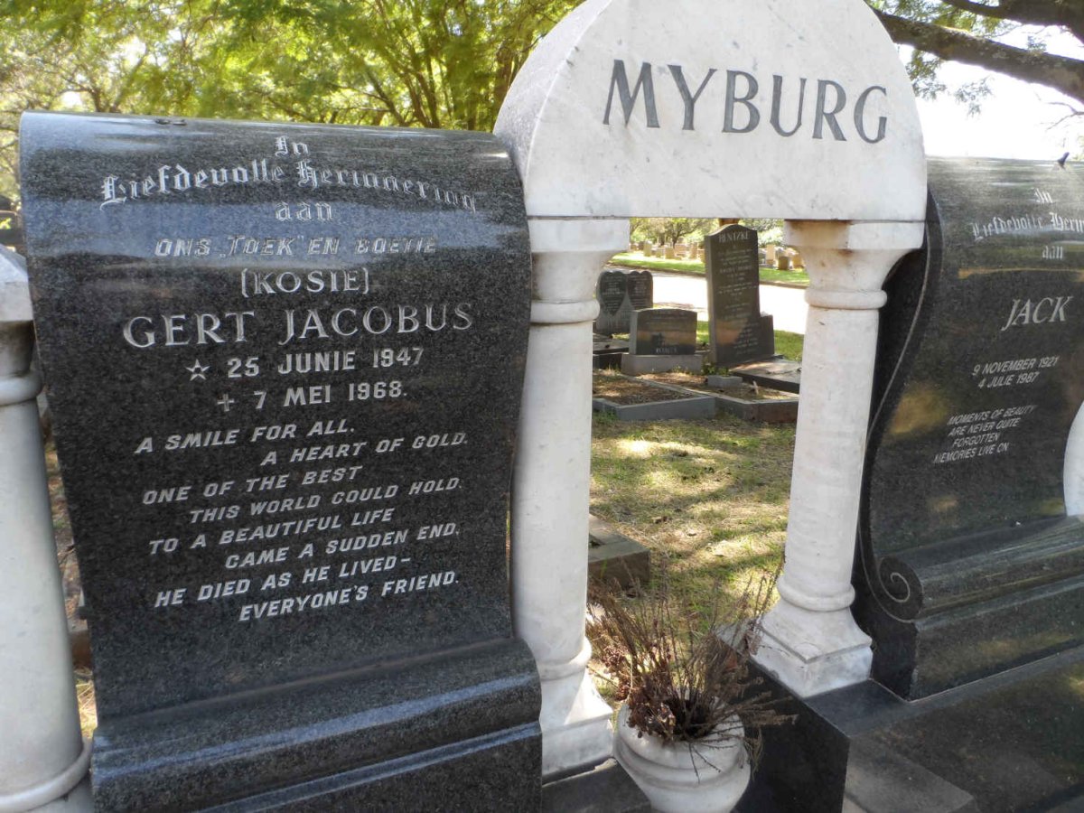 MYBURG Gert Jacobus 1947-1968