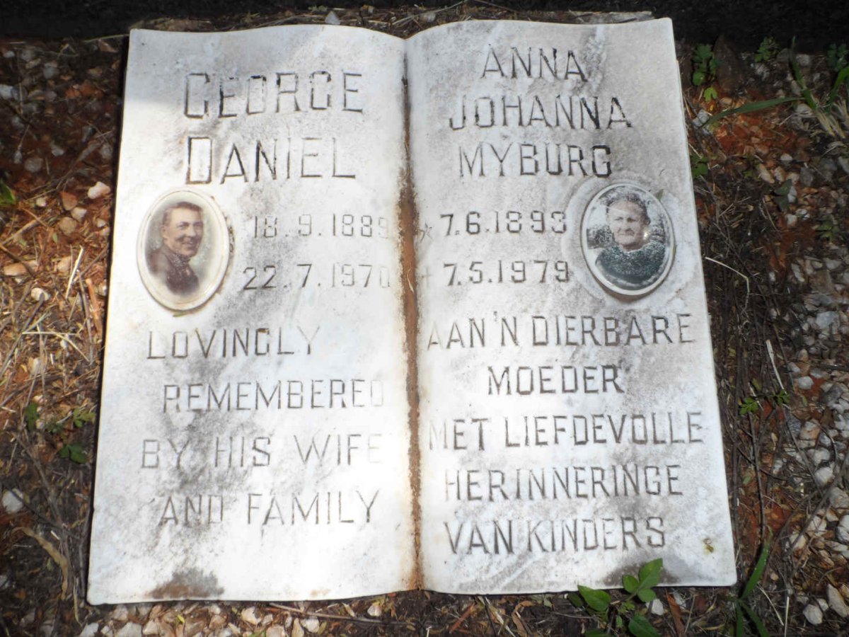 MYBURG George Daniel 1889-1970 &amp; Anna Johanna 1893-1979