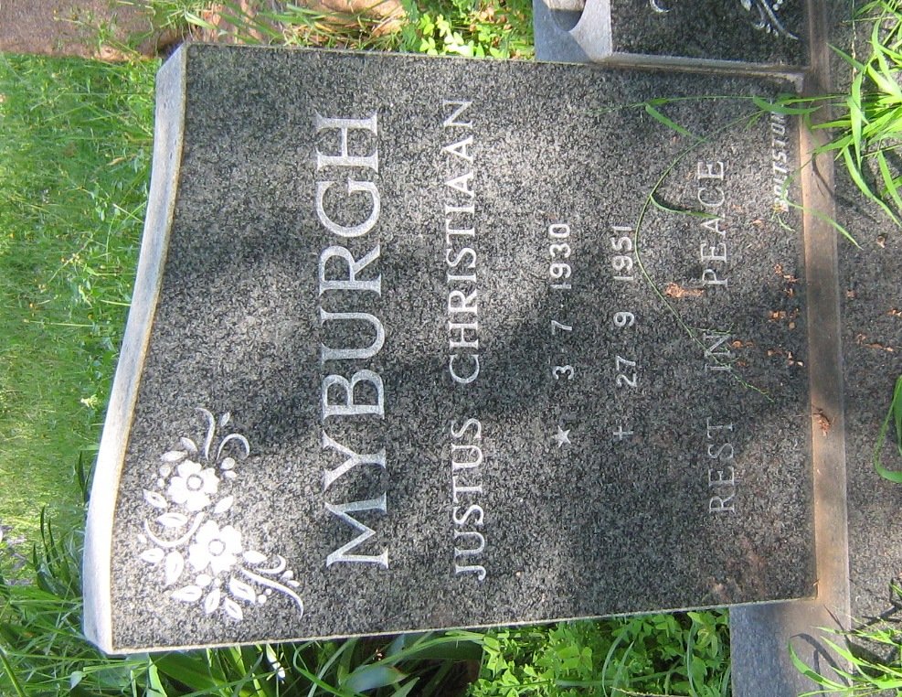 MYBURGH Justus Christiaan 1930-1951