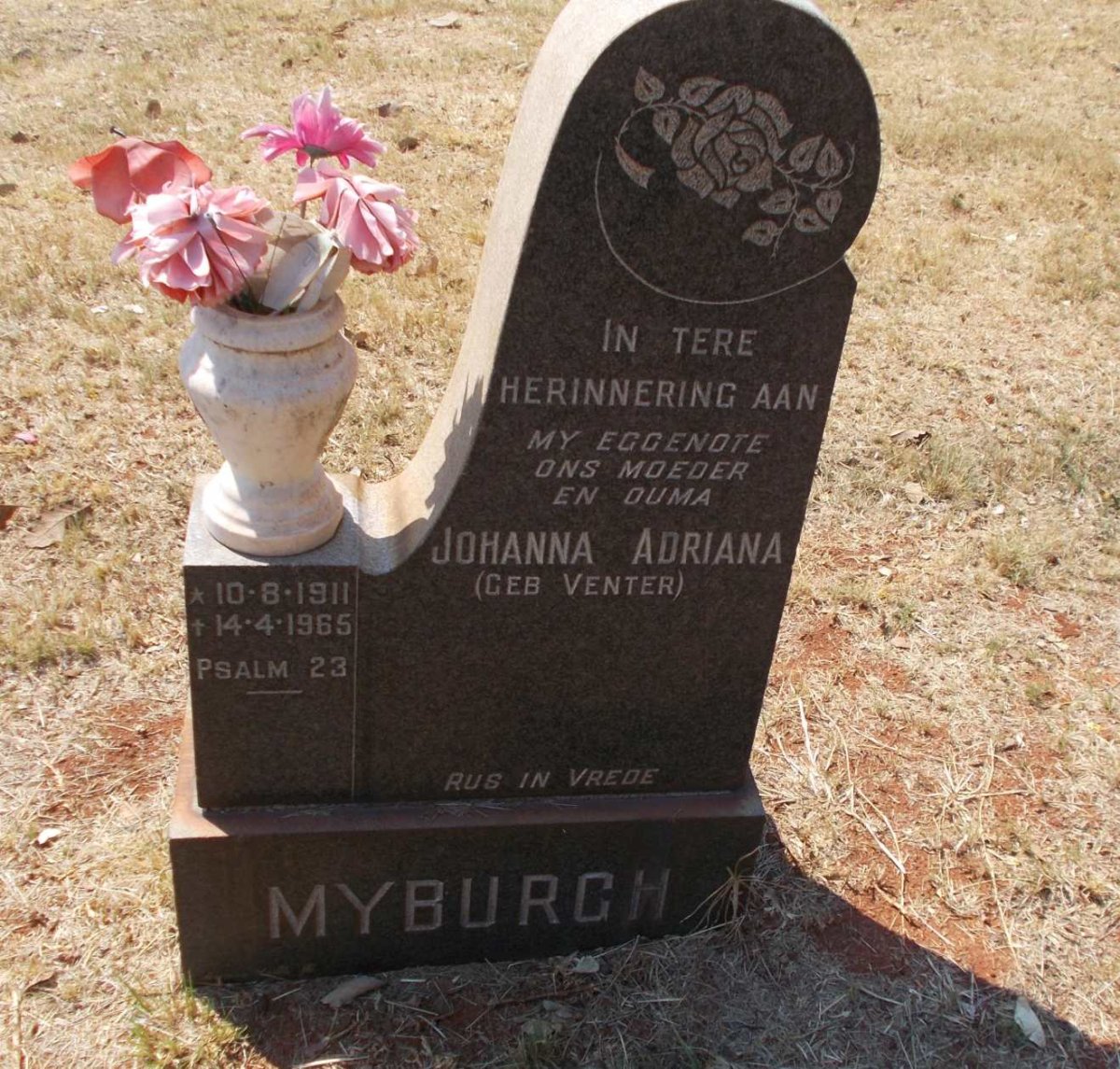MYBURGH Johanna Adriana nee VENTER 1911-1965