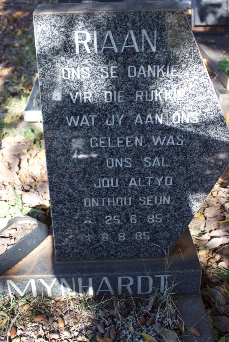 MYNHARDT Riaan 1985-1985