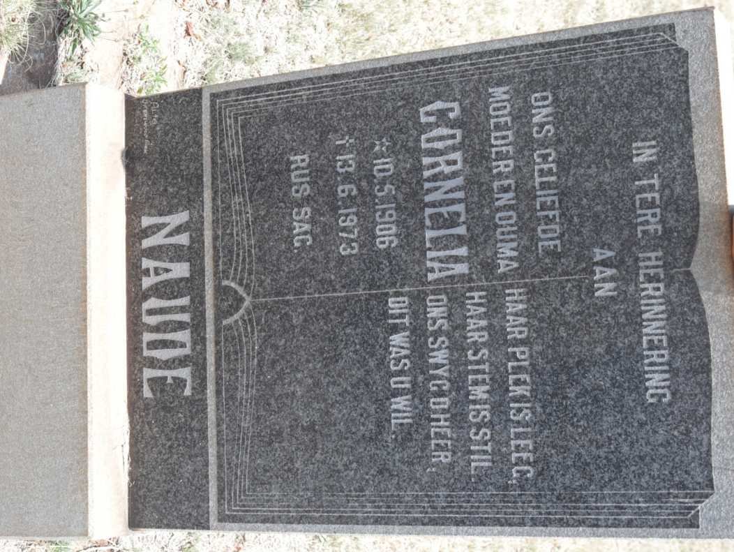 NAUDE Cornelia 1906-1973