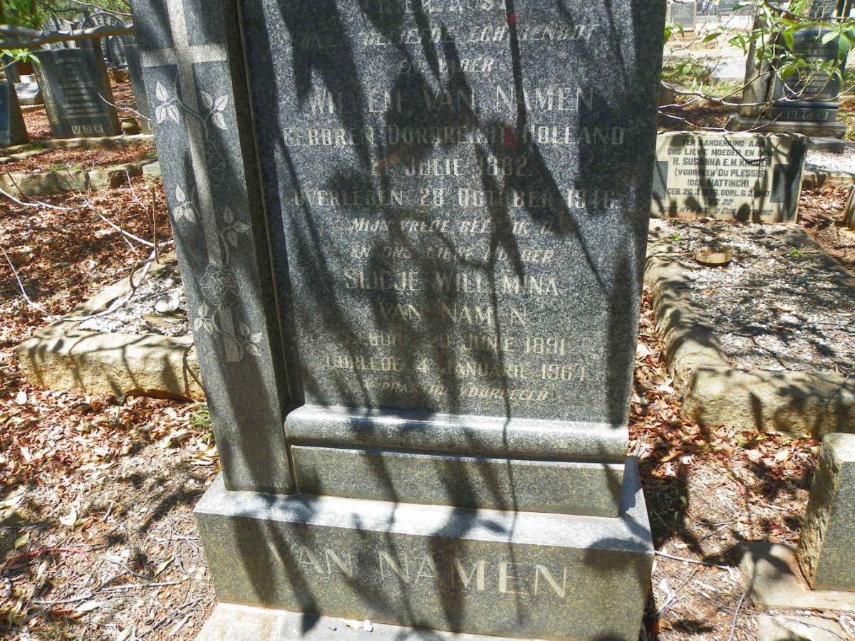 NAMEN Willem, van 1882-1946 &amp; Sijgje Willemina 1891-1964