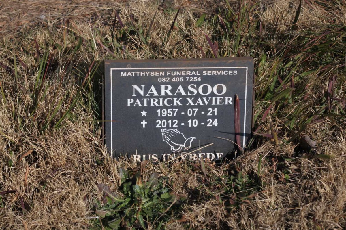 NARASOO Patrick Xavier 1957-2012