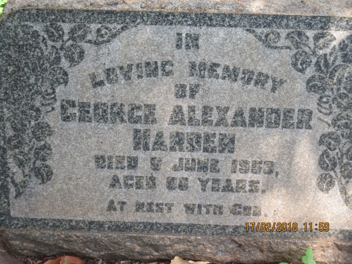 NARDEN George Alexander -1953