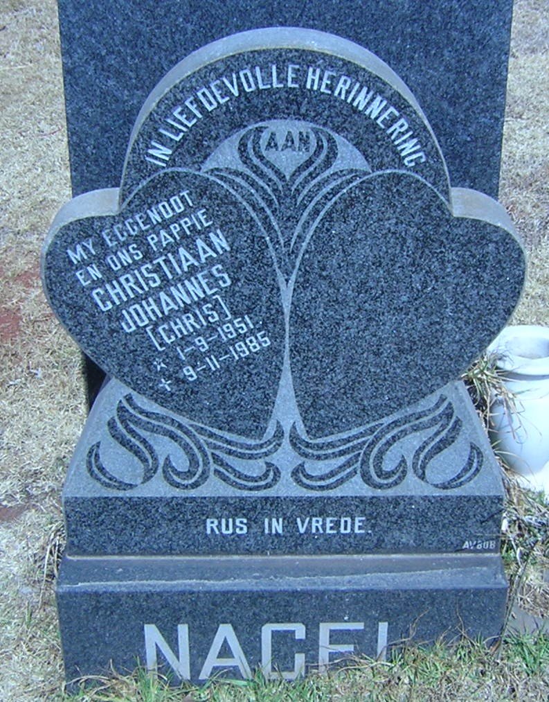 NAGEL Christiaan Johannes 1951-1985