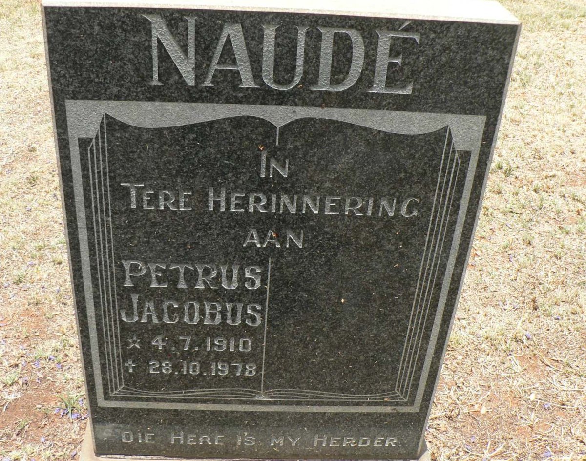 NAUDE Petrus Jacobus 1910-1978