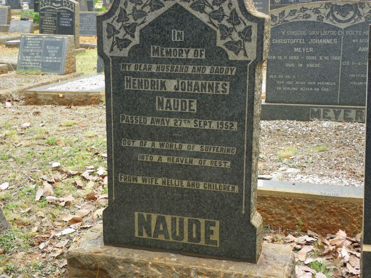 NAUDE Hendrik Johannes -1952