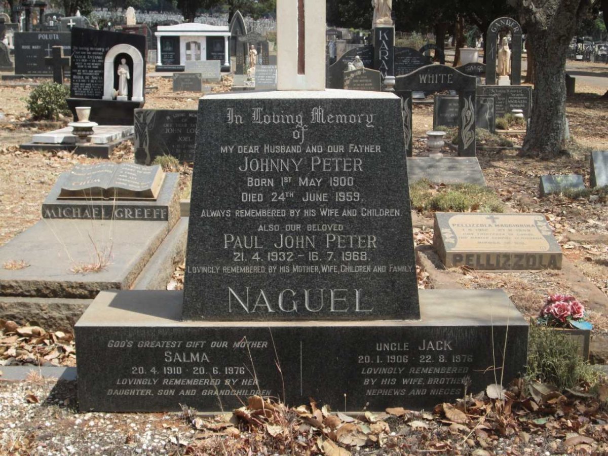 NAGUEL Johnny Peter 1900-1959 &amp; Salma 1910-1976