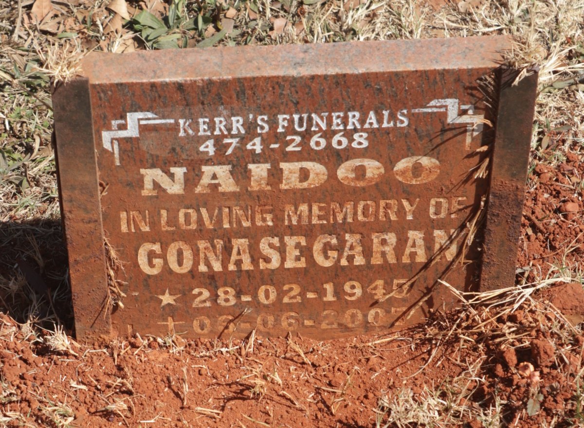 NAIDOO Gonase Garan 1940-2005