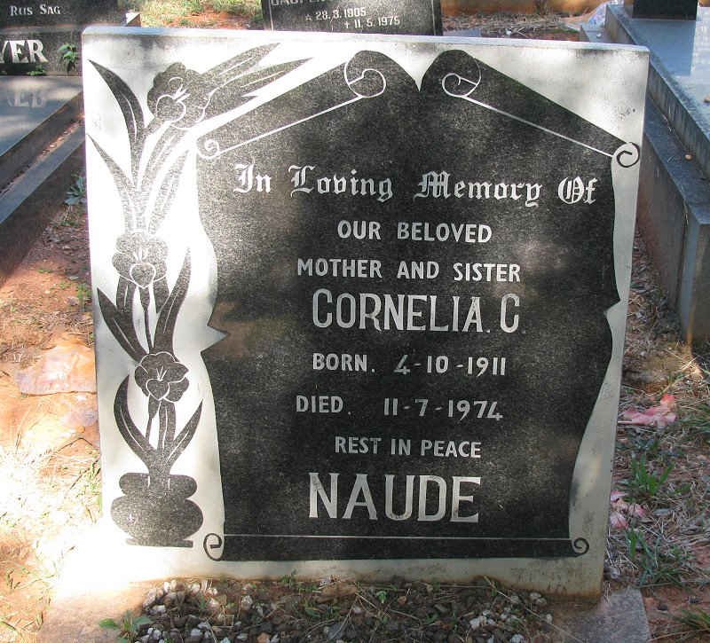 NAUDE Cornelia C. 1911-1974