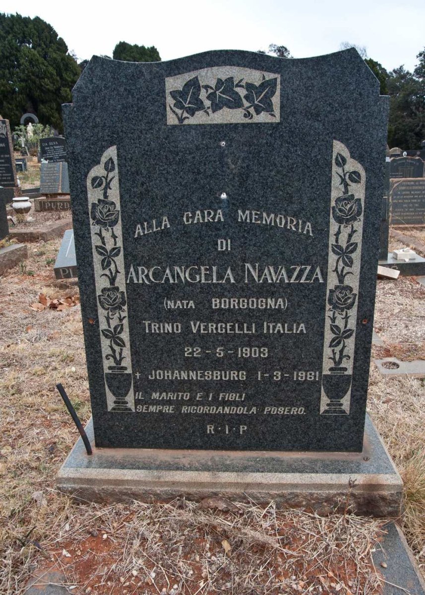 NAVAZZA Arcangela nee BORBOGNA 1903-1961