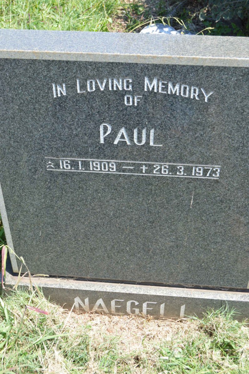NAEGELI Paul 1909-1973