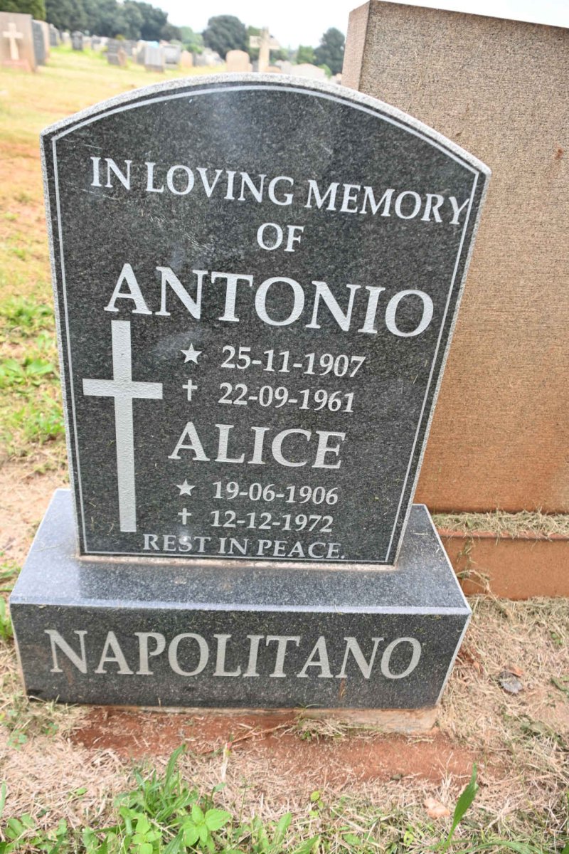 NAPOLITANO Antonio 1907-1961 &amp; Alice 1906-1972
