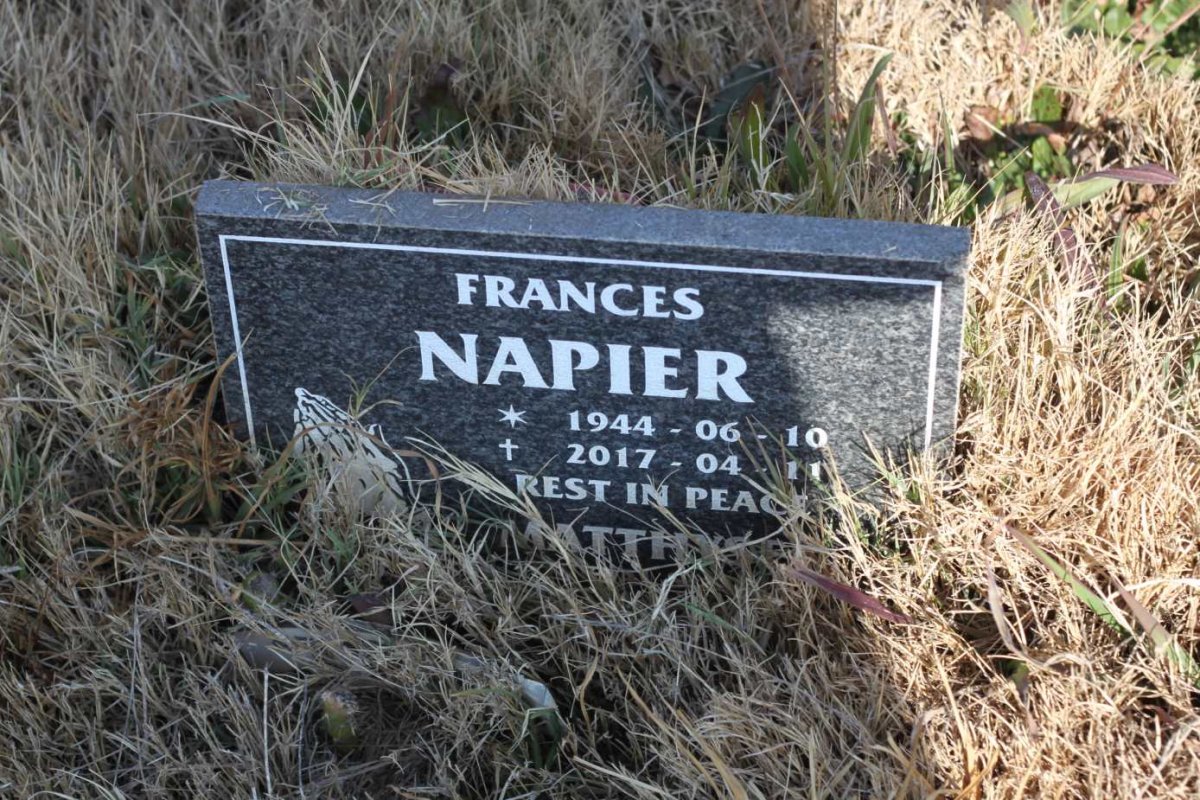 NAPIER Frances 1944-2017