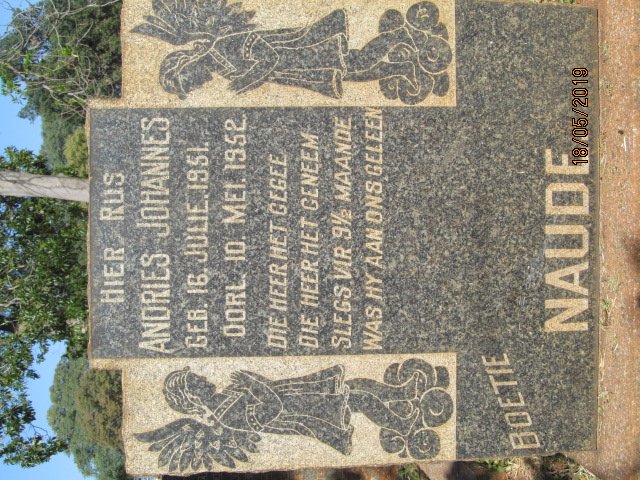 NAUDE Andries Johannes 1951-1952
